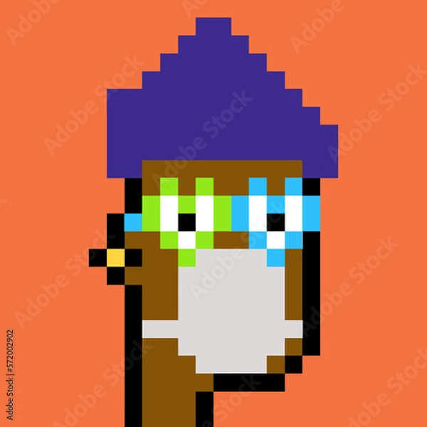 Fototapeta Pixel Art man with generative AI