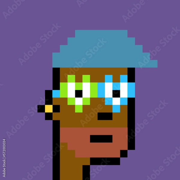 Fototapeta People Avatar in Pixel Art with generative AI