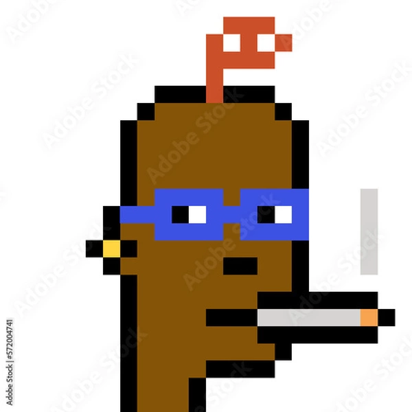 Fototapeta Cartoonish Pixelated Man with generative AI