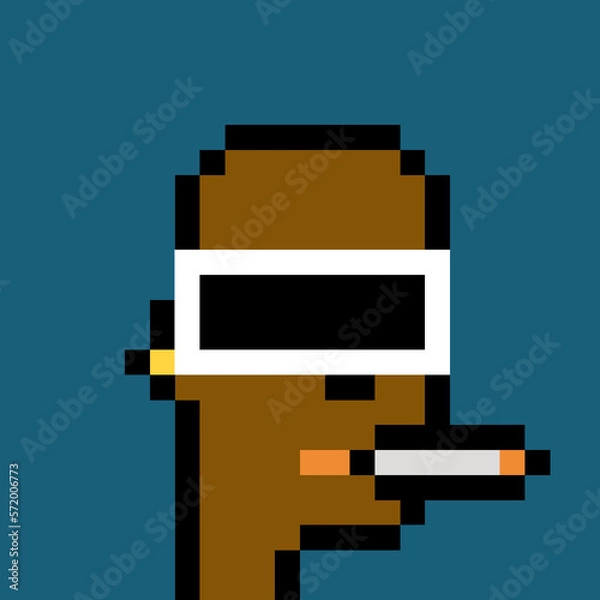 Fototapeta Pixelated Male Character with generative AI