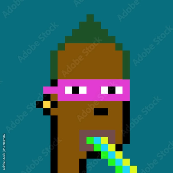 Fototapeta Pixelated Male Character with generative AI