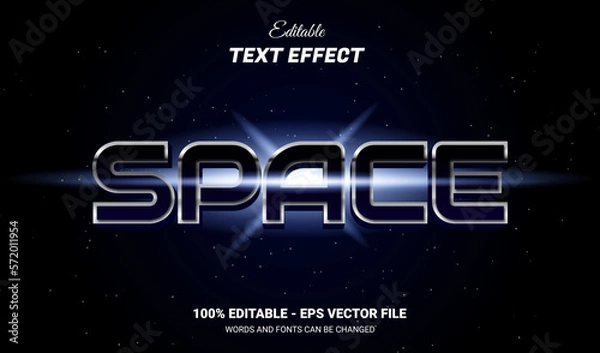 Fototapeta Space 3d style editable text effect