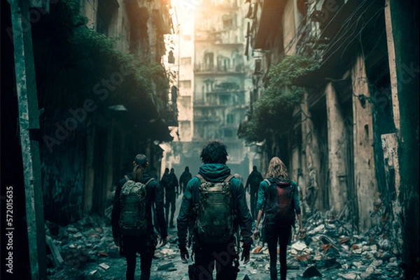 Fototapeta post apocalyptic world