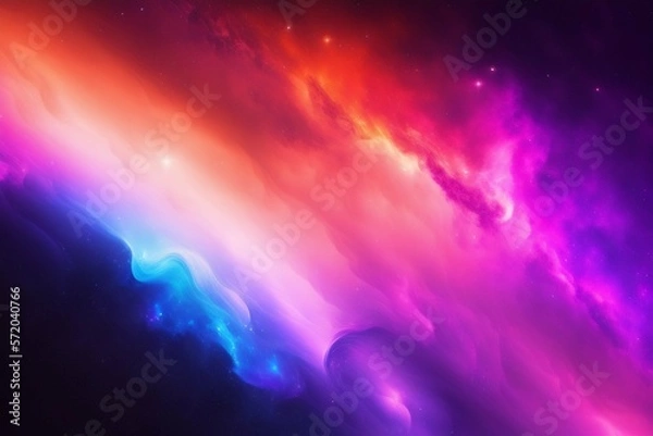 Fototapeta Blue and Pink Nebula Background A Cosmic Display of Colors