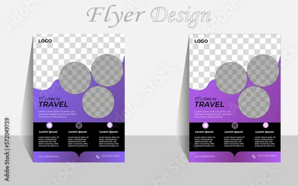 Fototapeta Creative Corporate & Business Flyer Brochure Template Design, abstract business flyer, Flyer Circle Abstract Colorful concepts, Business Flyer Layout with Colorful.