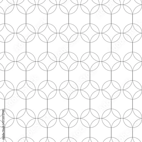 Obraz Modern simple geometric vector seamless pattern on white background. Light abstract wallpaper.