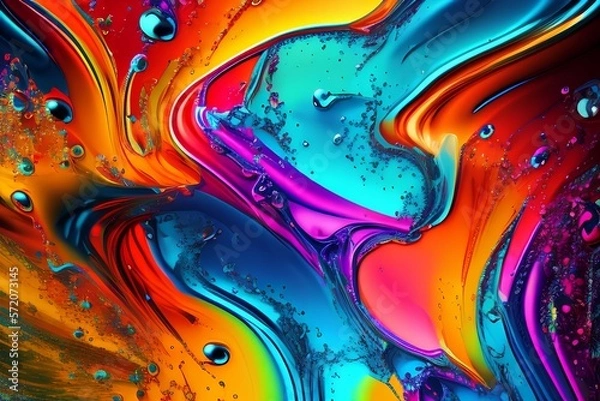 Obraz abstract background with circles-Generate AI