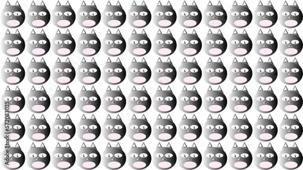 Fototapeta Pattern gatto nero