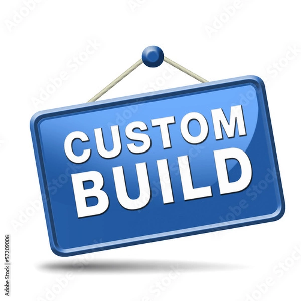 Fototapeta custom build label