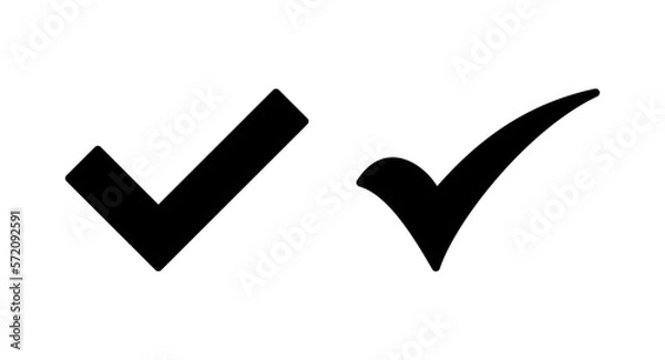 Fototapeta Check mark icon vector illustration. Tick mark sign and symbol