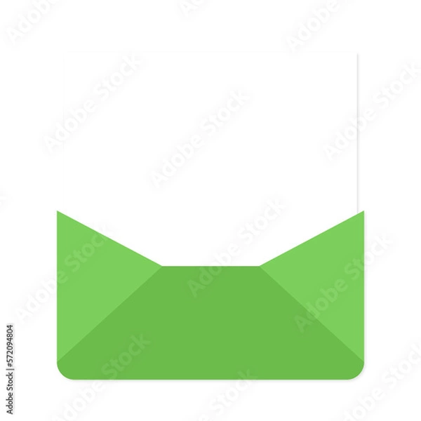 Fototapeta 초록색 초대장 편지봉투 배경