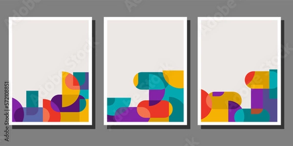 Fototapeta 	
Abstract Bauhaus geometric pattern background vector circle