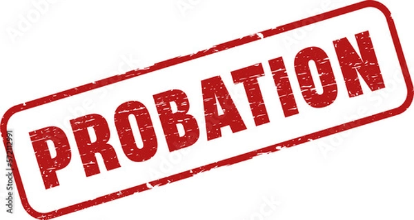 Fototapeta Probation red stamp