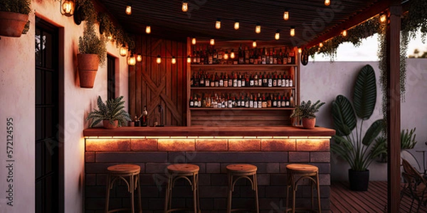 Obraz Outdoor Pub, Generative AI