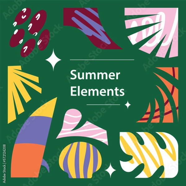 Fototapeta Abstract Summer Design Elements