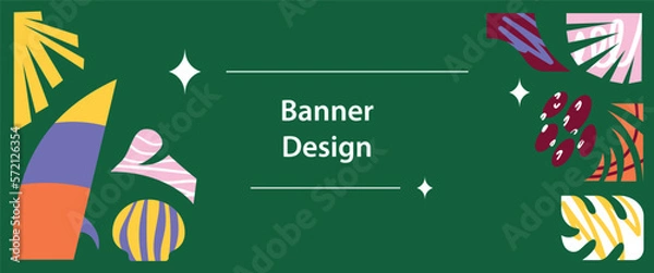 Fototapeta Abstract Summer Pattern Banner Design