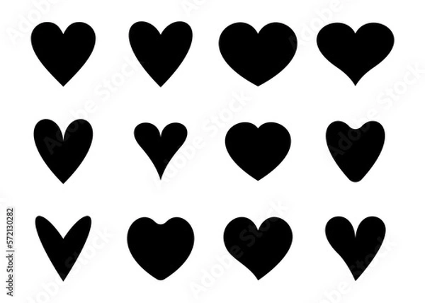 Fototapeta simple icon of heart and darling shape