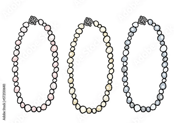 Fototapeta 真珠のネックレス３色セット