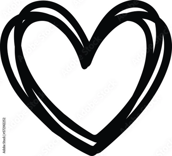 Obraz Stacked Heart Monogram Design Graphic Clipart Vector