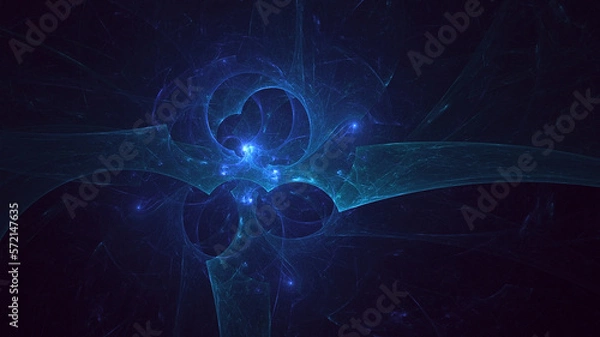 Obraz 3D rendering abstract colorful fractal light background
