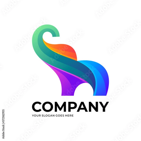 Obraz Premium Vector Colorful elephant logo design