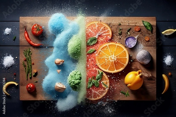 Obraz Spectacular Cutting Board Creative Explosive Placement  and High Definition 