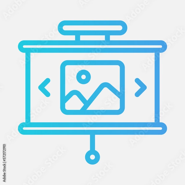 Obraz Gallery presentation icon in gradient style, use for website mobile app presentation