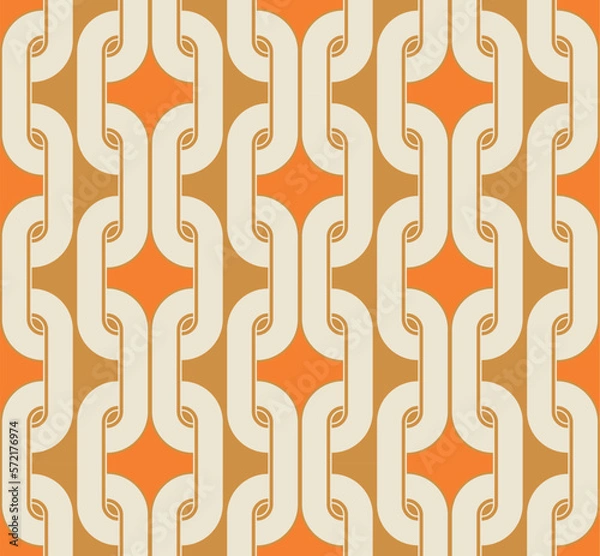 Obraz Abstract Chains Complex Geometric Vector Pattern Trendy Fashion Colors Art Deco Style Chic Design Endless Perfect for Allover Fabric Print or Wall Paper