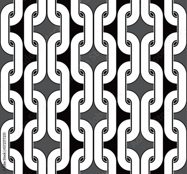 Obraz Abstract Chains Complex Geometric Vector Pattern Trendy Fashion Colors Art Deco Style Chic Design Endless Perfect for Allover Fabric Print or Wall Paper