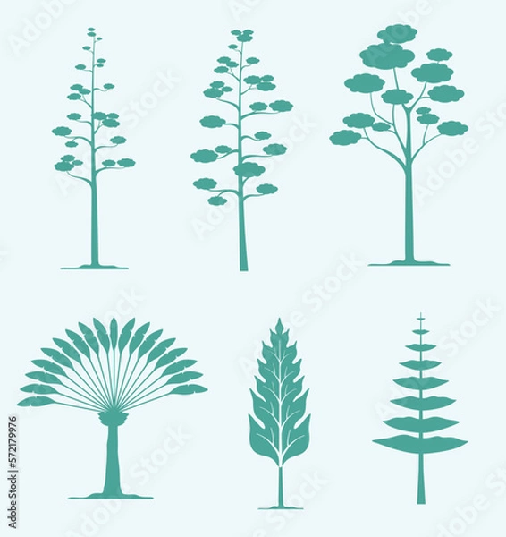 Obraz set of four trees