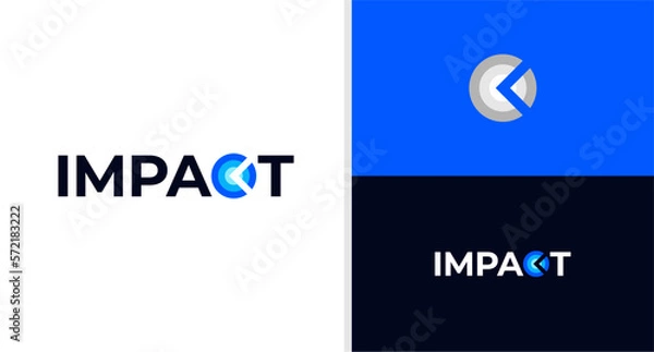 Fototapeta IMPACT LOOGO WORDMARK RADAR NEGATIVE SPACE EDITABLE