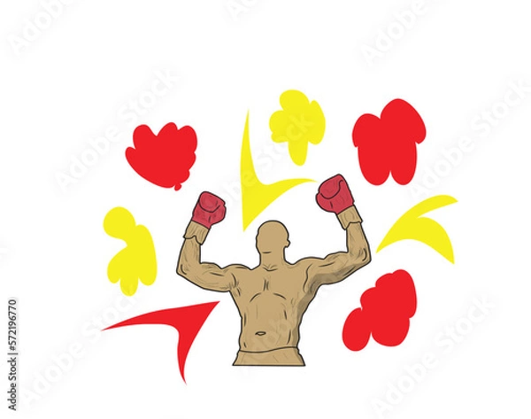 Obraz Boxer Simple Flat Illustration 