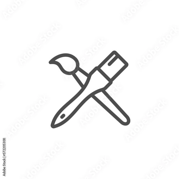 Fototapeta simple art icon in black color