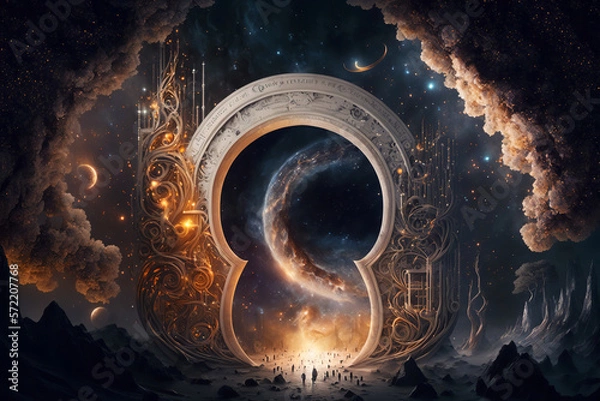 Obraz Celestial Symphony Cosmic Wonder Celestial Orchestra Digital Art | AI generated
