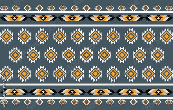 Obraz Geometric ethnic pattern oriental. seamless pattern. Design for ethnic, decoration, graphic, background, carpet, wallpaper, clothing, wrapping, Batik, embroidery, and vector illustration.