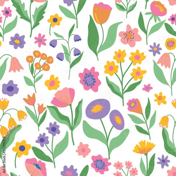 Obraz Seamless pattern for children's textiles with flowers