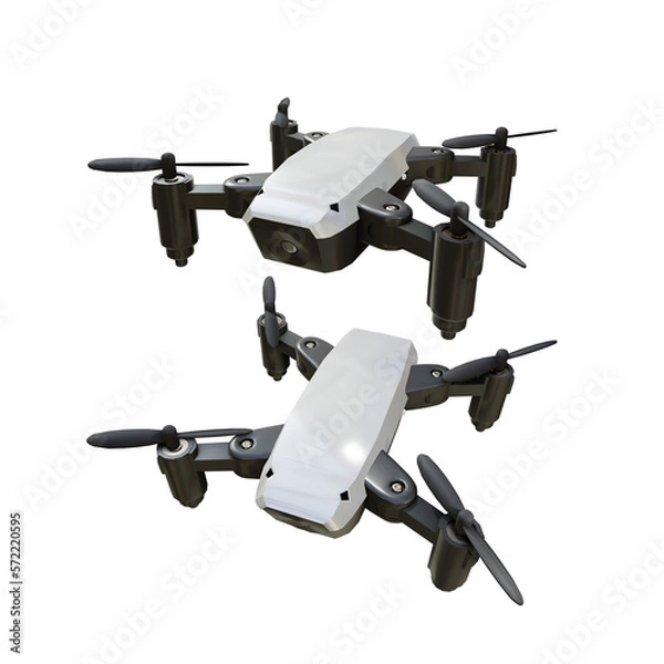 Obraz 3d rendering mini drone camera perspective view