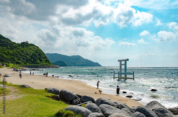 Obraz 糸島　桜井二見ヶ浦の海岸の景色