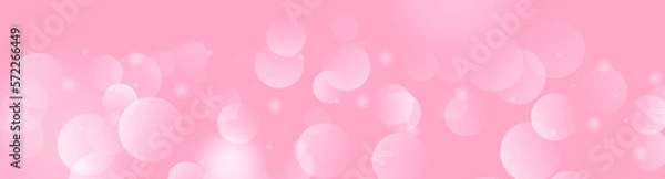 Fototapeta 春をイメージしたキラキラ背景。キレイなピンク色の背景イラスト。玉ボケ。パーティクル。