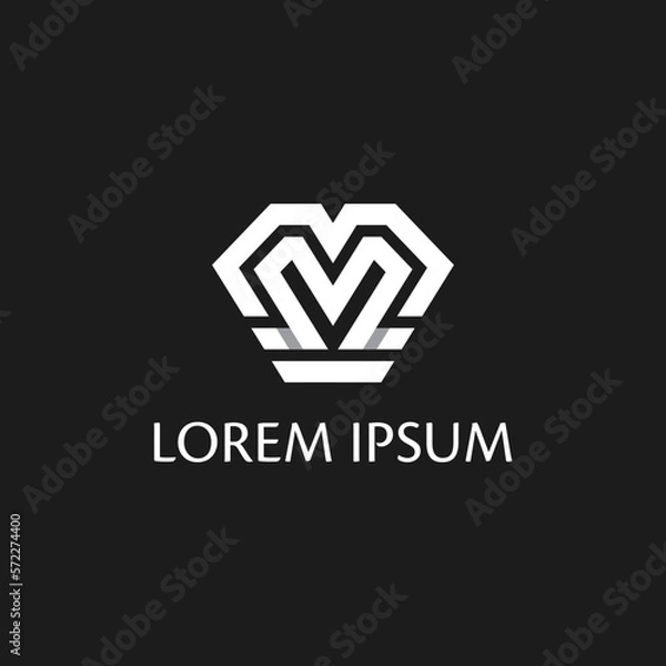 Obraz Letter M Diamond Logo