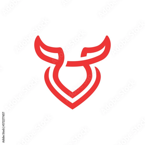 Obraz Minimal Cow Head Logo