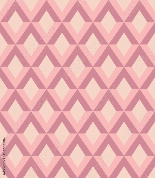 Fototapeta Abstract Diamonds Geometric Psychedelic Minimal Seamless Pattern Trendy Fashion Colors Emboss Look Perfect for Allover Fabric Print or Wall Paper