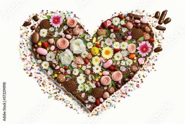 Obraz heart shaped chocolates