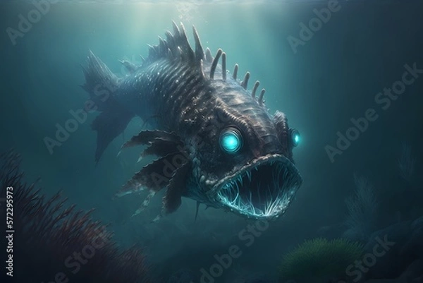 Obraz sea monster created using AI Generative Technology