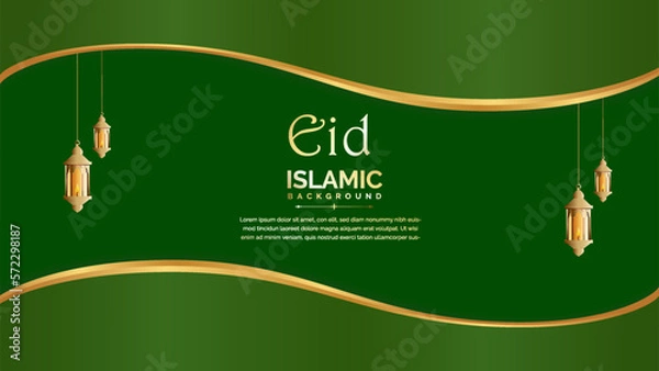 Obraz Free vector realistic eid al-fitr illustration
