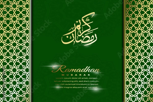 Obraz Vector Ramadan Kareem greeting Islamic illustration background 