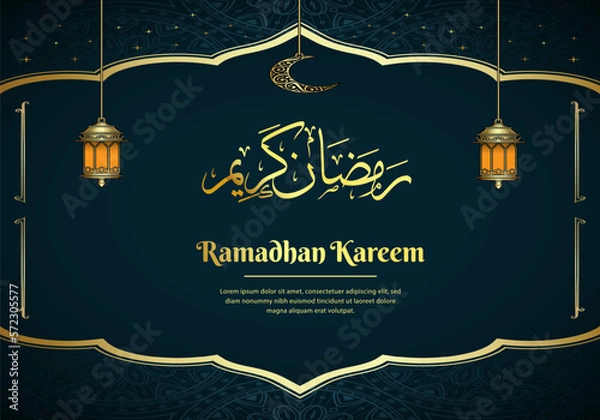Obraz Modern Islamic background design for Ramadan Kareem