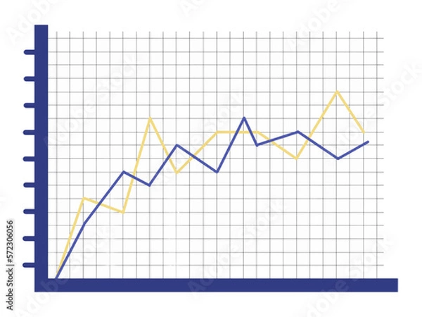 Obraz business graph chart, graph design, workflow, statistic chart, line graph for statistics concept