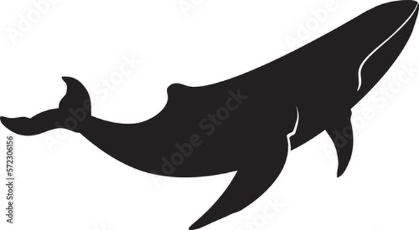 Obraz whale silhouette vector illustration