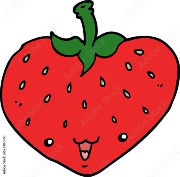 Obraz cartoon strawberry